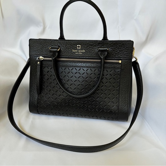 Kate Spade Black Perri Lane Romy Satchel with Removable Crossbody Strap - Picture 4 of 12